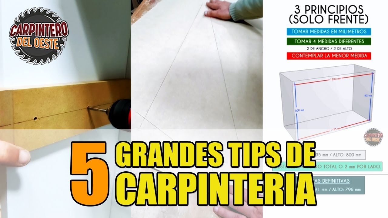 5 GRANDES TIPS DE CARPINTERIA QUE TE AYUDARAN PARA SEGUIR CRECIENDO EN EL OFICIO!!