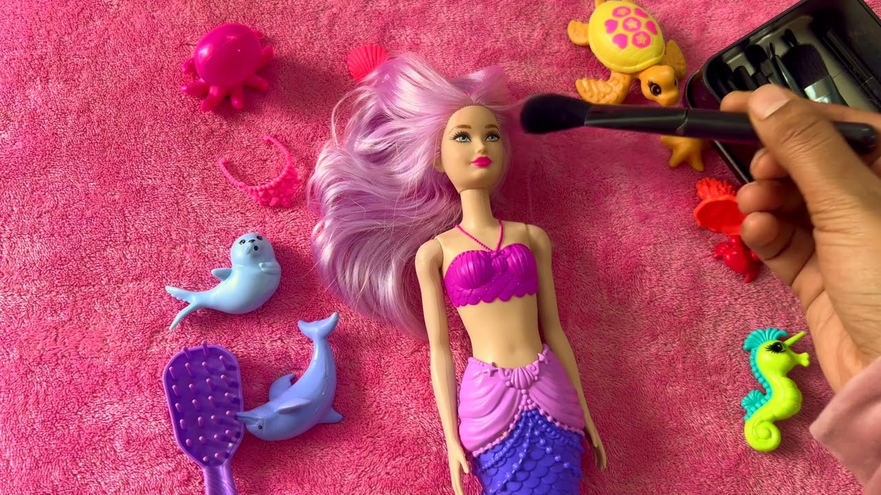 Barbie Doll Full Makeup ASMR || Full Video #barbiedoll #asmr #doll