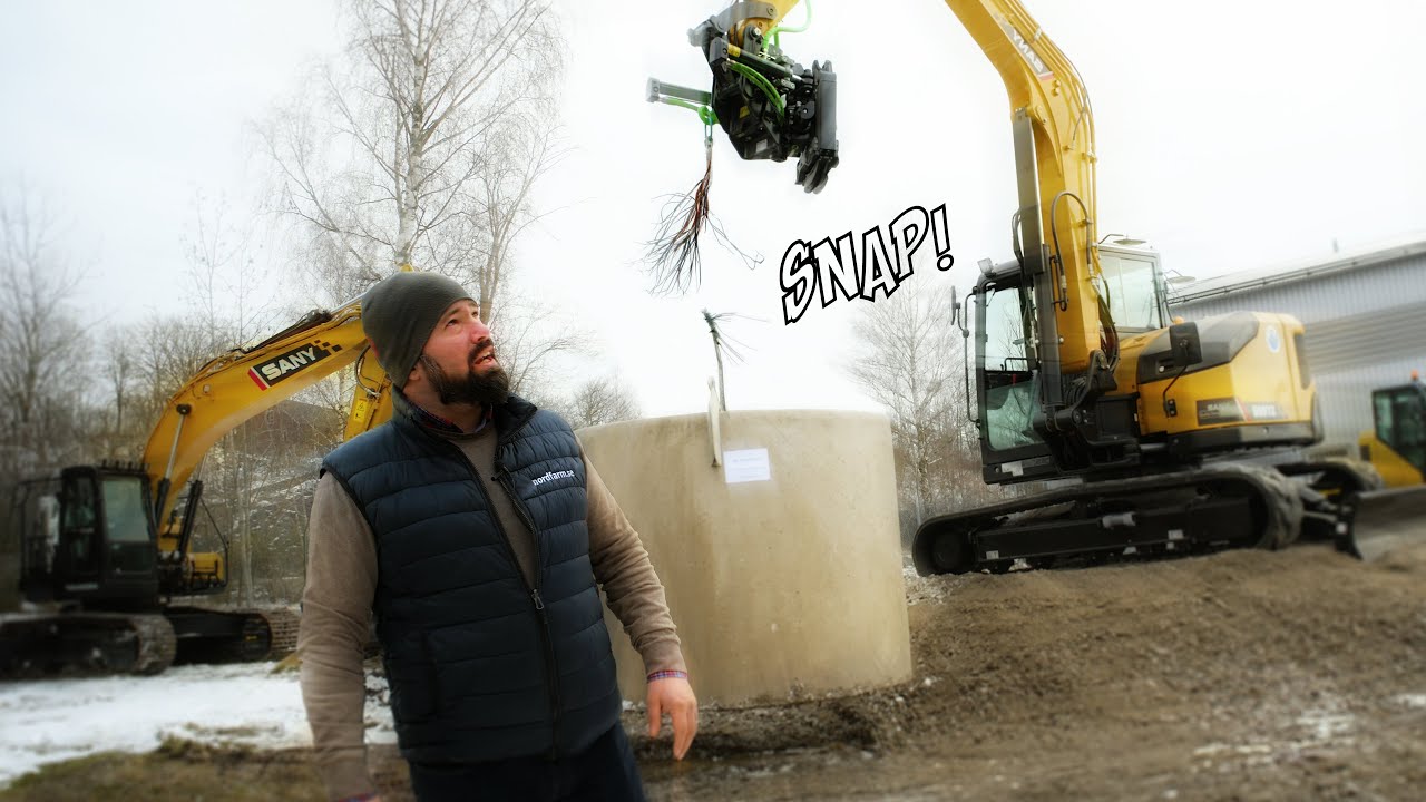 8,8 tons SANY gr&auml;vmaskin hanterar trekammarbrunnen