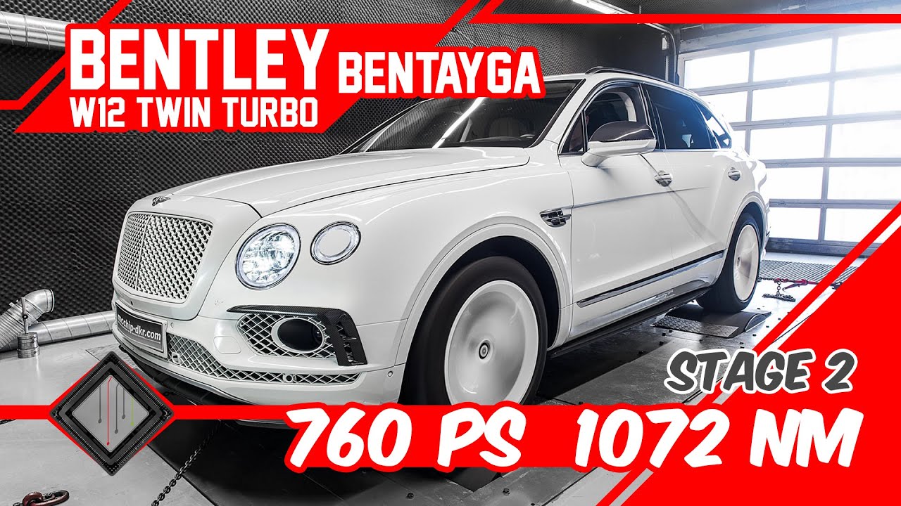 Bentley Bentayga 6.0 W12 Twin-Turbo | Chiptuning Stage 2 - Dyno - 100-200 km/h | mcchip-dkr