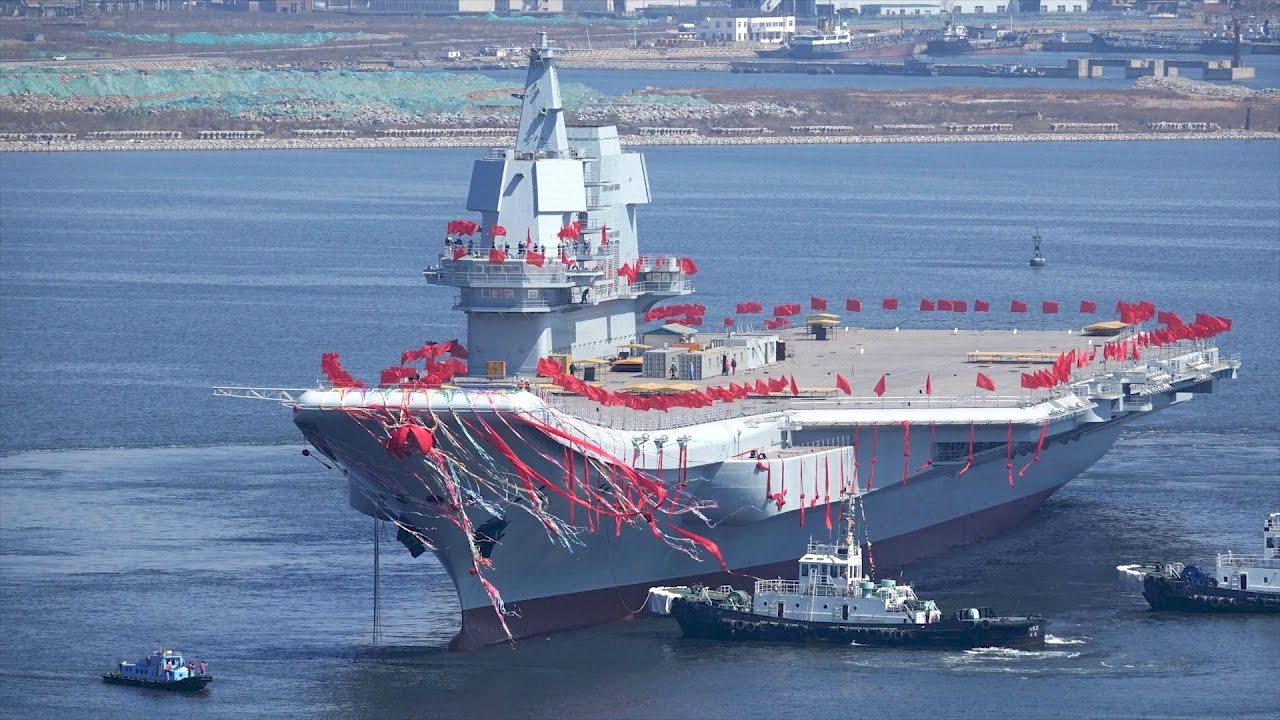 China launches its first domestically built aircraft carrier