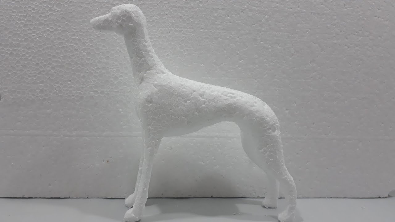 IDÉIAS COM ISOPOR PARA INICIANTES: COMO FAZER UM LINDO CACHORRO COM ISOPOR.