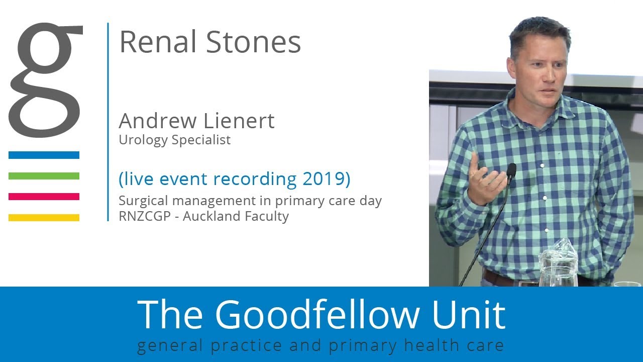 Renal Stones - Andrew Lienert - RNZCGP Surgical day 2019
