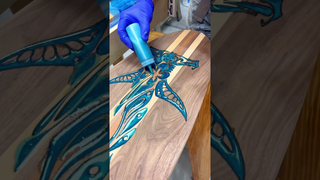 Unveiling the Stunning New Design for a Decorative Surf Board #wood #surf #surfboard #design