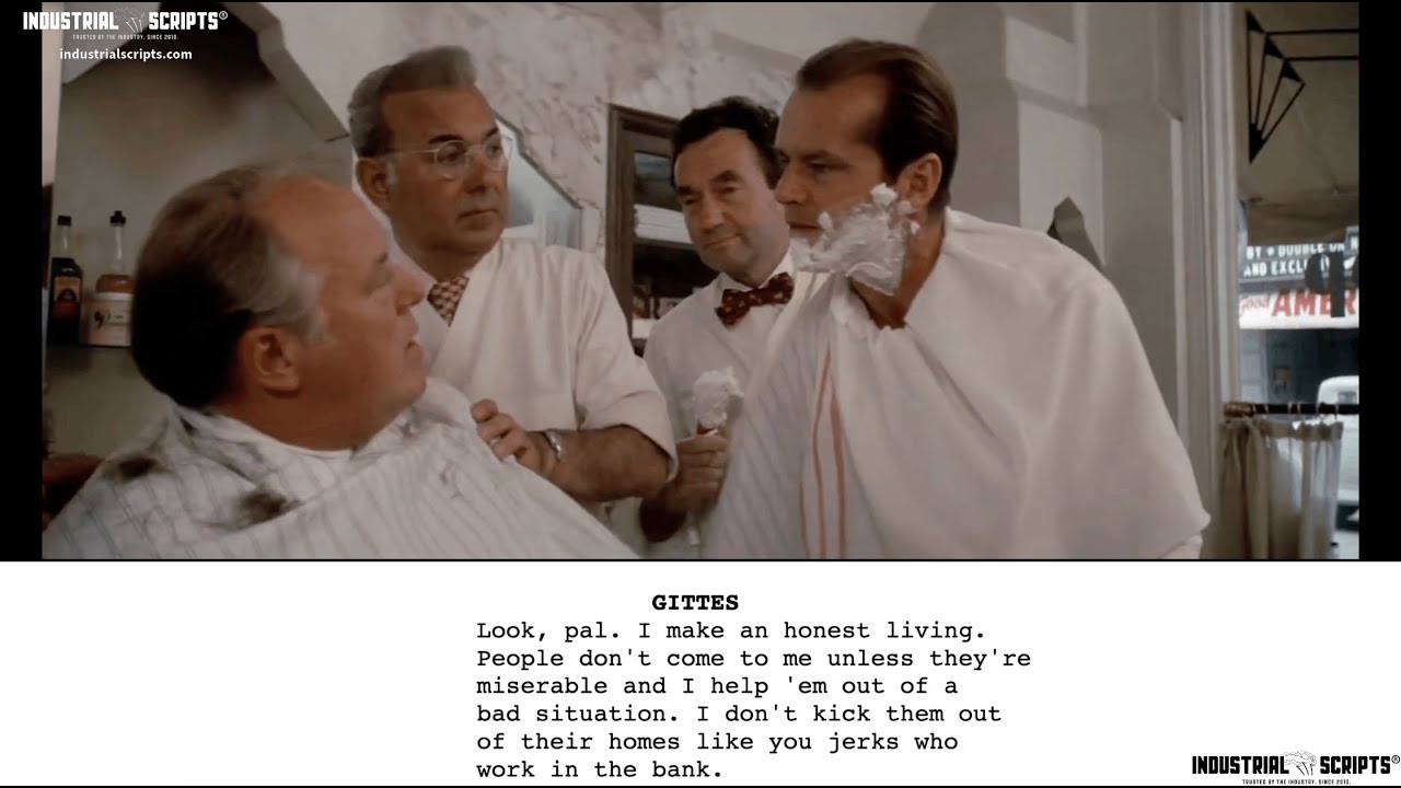 Classic Movie Scenes: CHINATOWN (1974) // Barbershop Scene // Script-to-Screen