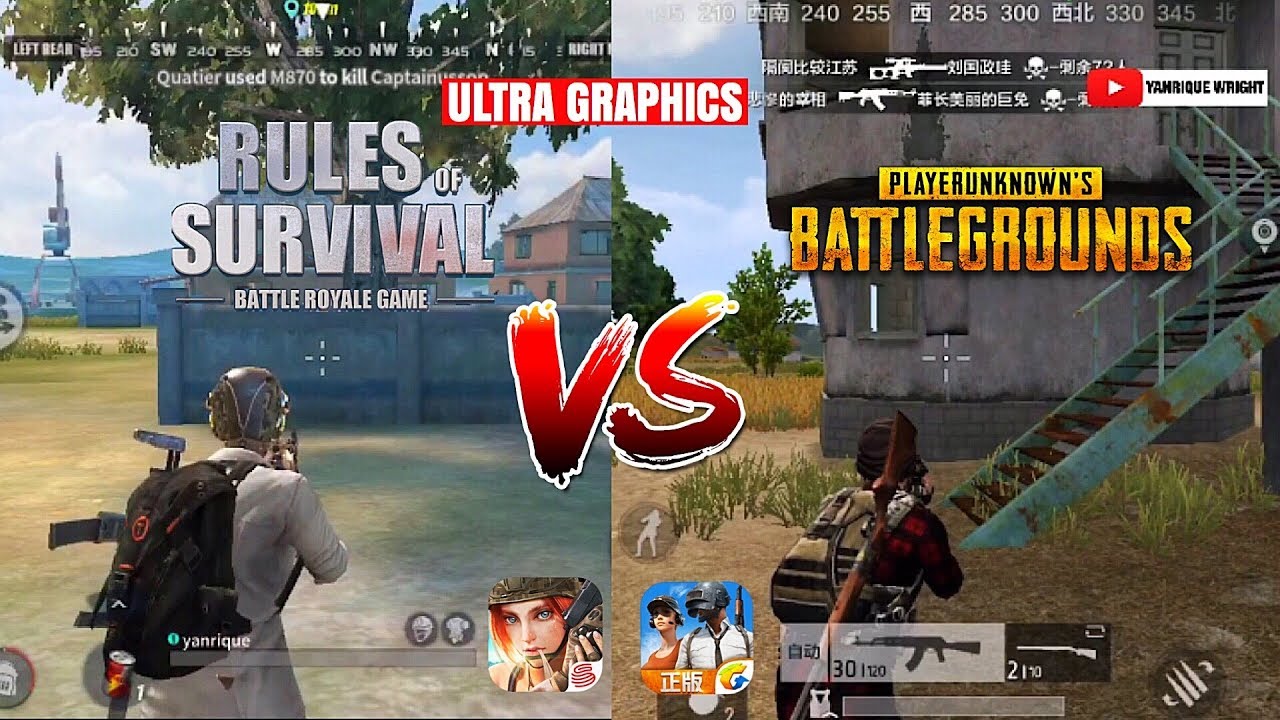 PUBG Mobile: Army Attack VS Rules Of Survival | TIMI Studio vs NetEase - Graphics Comparison