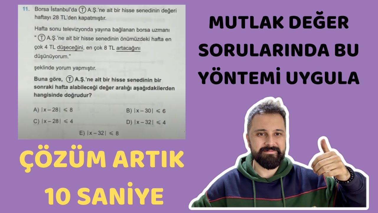 MUTLAK DEĞER SORULARINA EFSANE TAKTİK