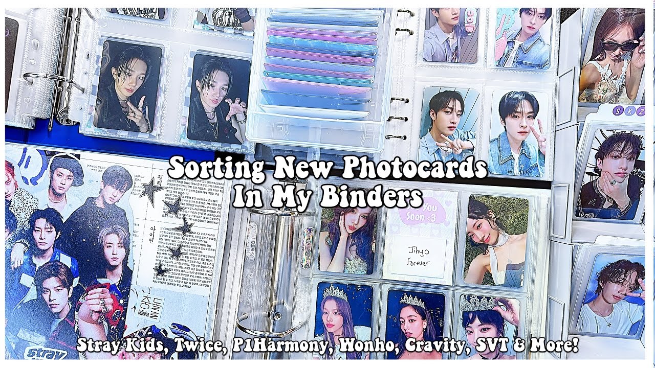Sorting New Photocards In My Binders 91 ✰ Stray Kids, Twice, P1Harmony, Wonho, Cravity, SVT & More!