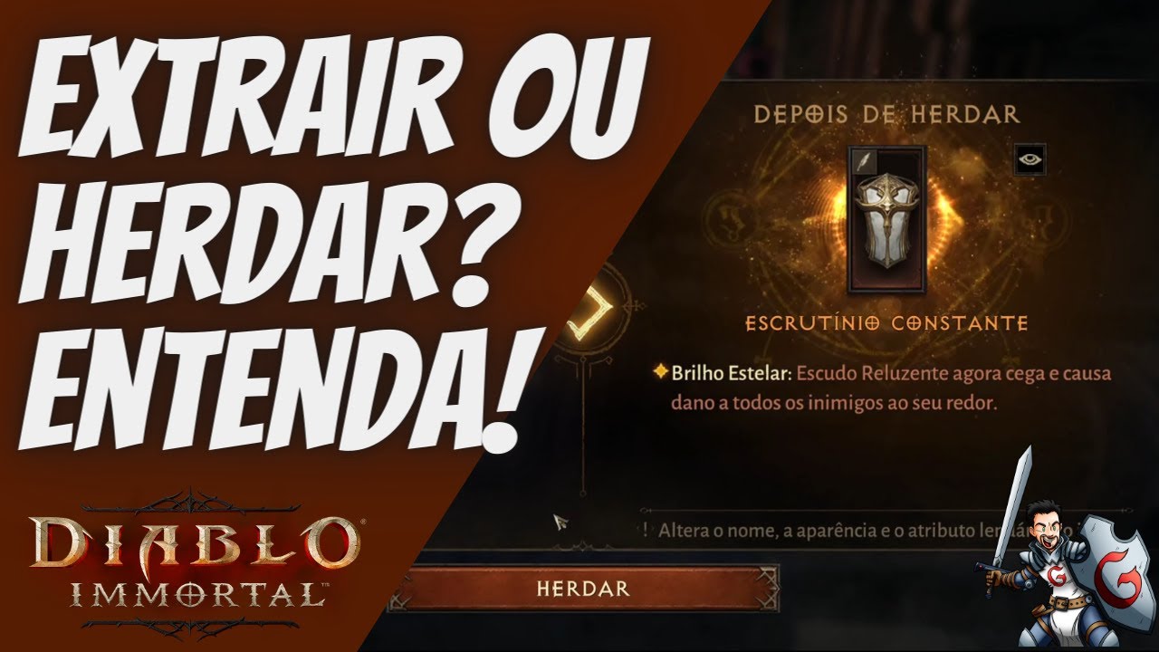 Diablo Immortal - TRANSFERÊNCIA DE ESSÊNCIAS / Extrair & Herdar / Itens Lendários / Como Funciona?
