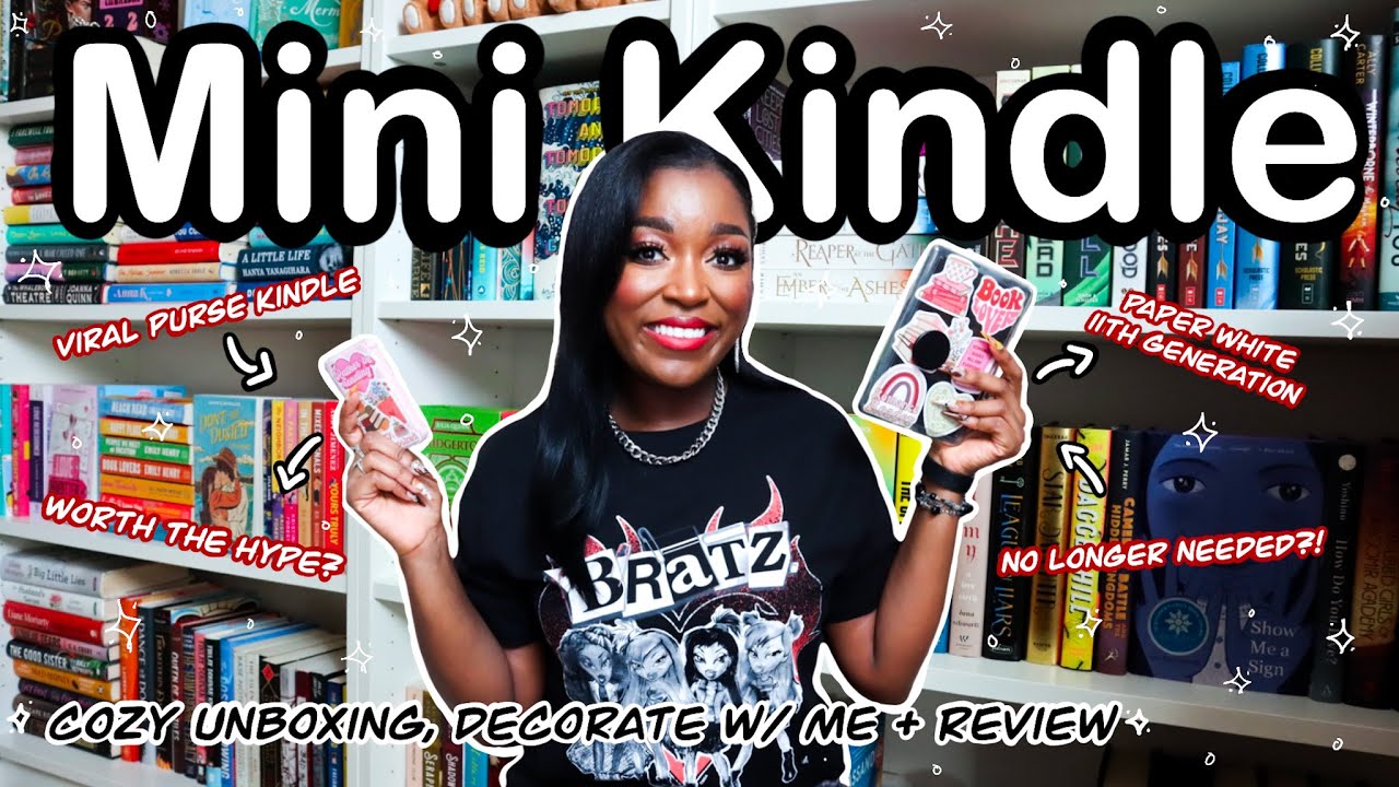 VIRAL PURSE KINDLE UNBOXING 👛 📱  | set-up, review, cozy unboxing, + decorate my mini kindle with me
