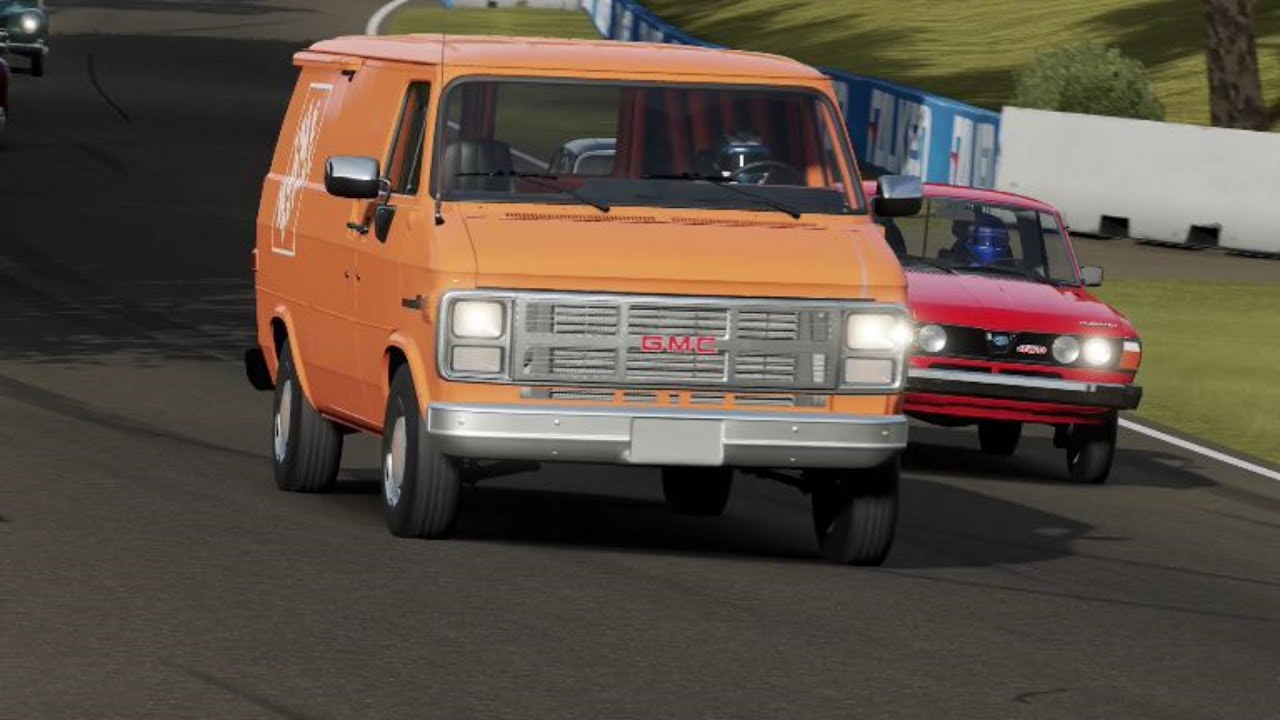 Road-Racing a rental van! Home Depot GMC Vandura - 7 minutes of fun at Bathurst