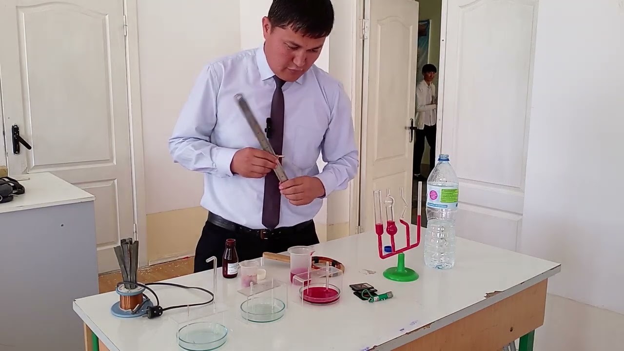 Fizika laboratoriya:Kapilyar naycha yordamida suyuqlikning sirt taranglik koeffitsiyentini aniqlash.