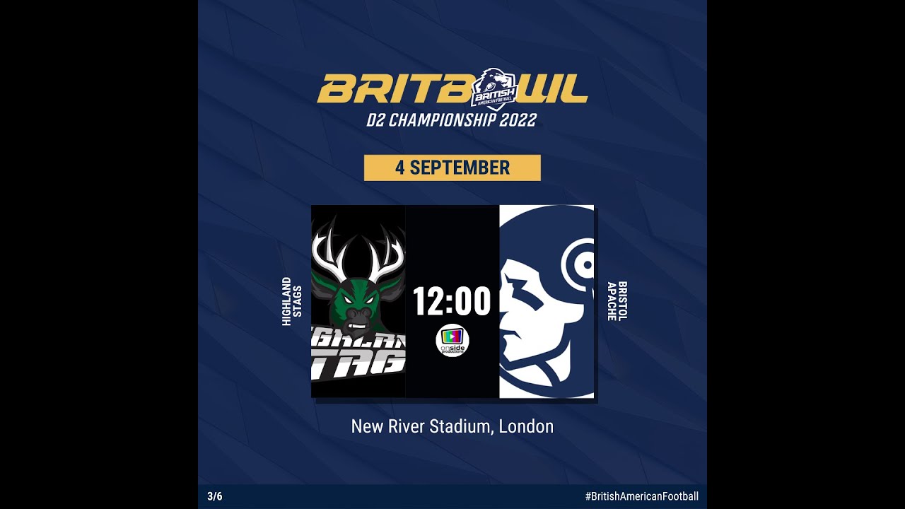 AMERICAN FOOTBALL | DIVISION 2 CHAMPIONSHIP | HIGHLAND STAGS vs BRISTOL APACHE