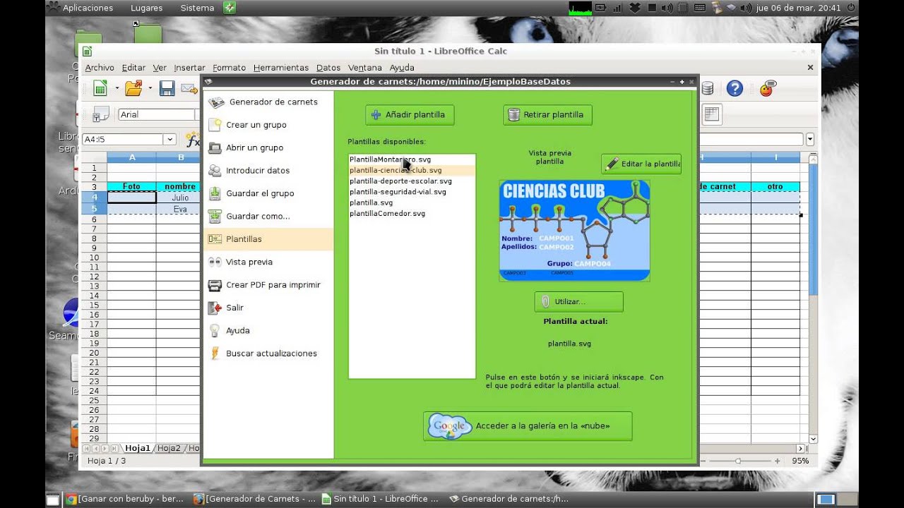 Exportar datos desde tablas de bases de datos (MySql, Sqlite3, PostgreSQL) al generador de carnets