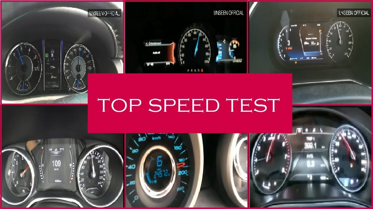 FORTUNER VS MG HECTOR VS HARRIER VS JEEP COMPASS VS XUV 500 VS ENDEAVOR | TOP SPEED TEST |0 - 200|