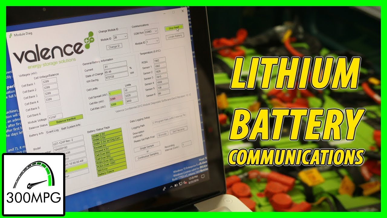 Lithium Battery Communications | Connecting a Laptop to Valence XP batteries