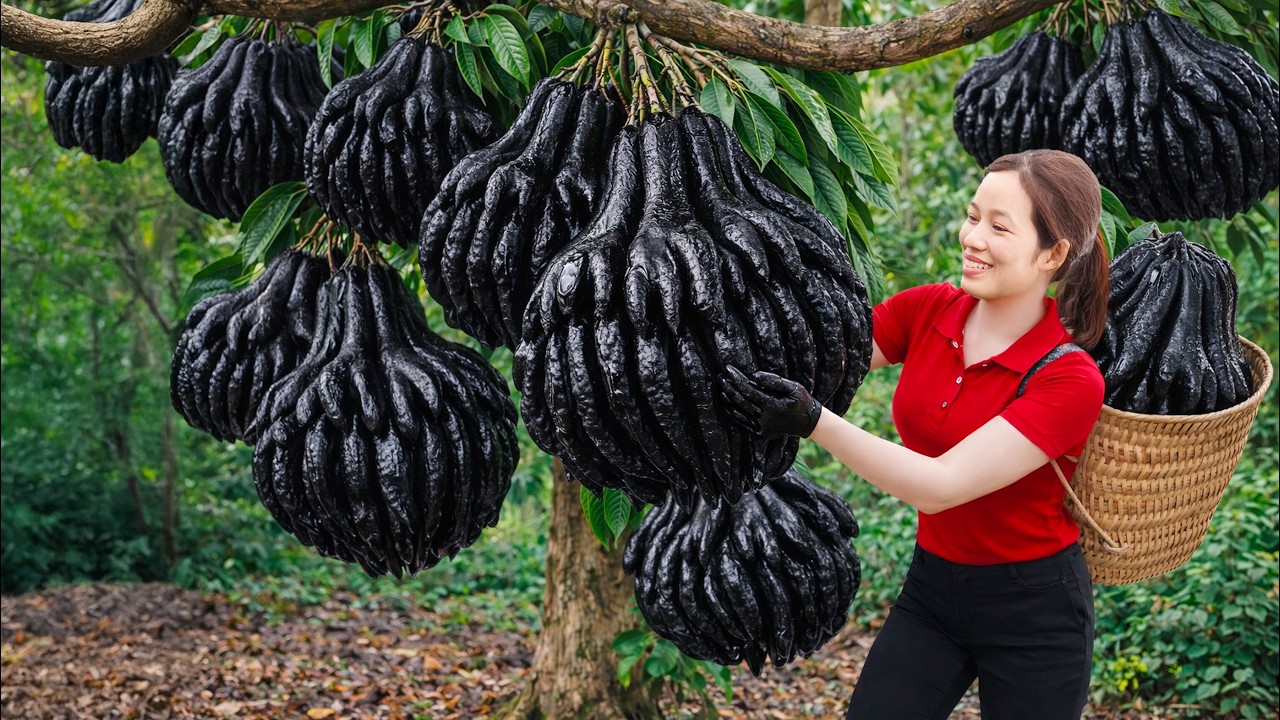 Harvesting Rare Buddha’s Hand Fruit in the Deep Forest | Sold Out Fast at the Village Market