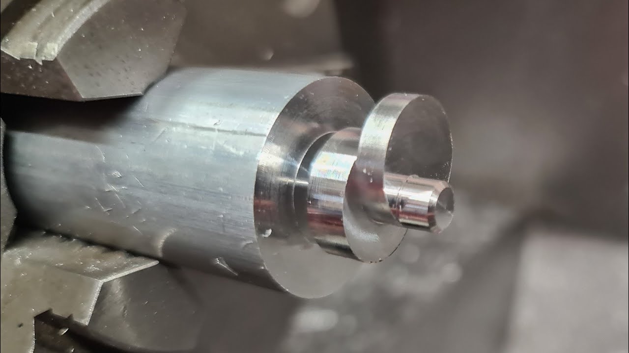 Excenter on Acorn DIY CNC lathe with C-Axis Polyform milling