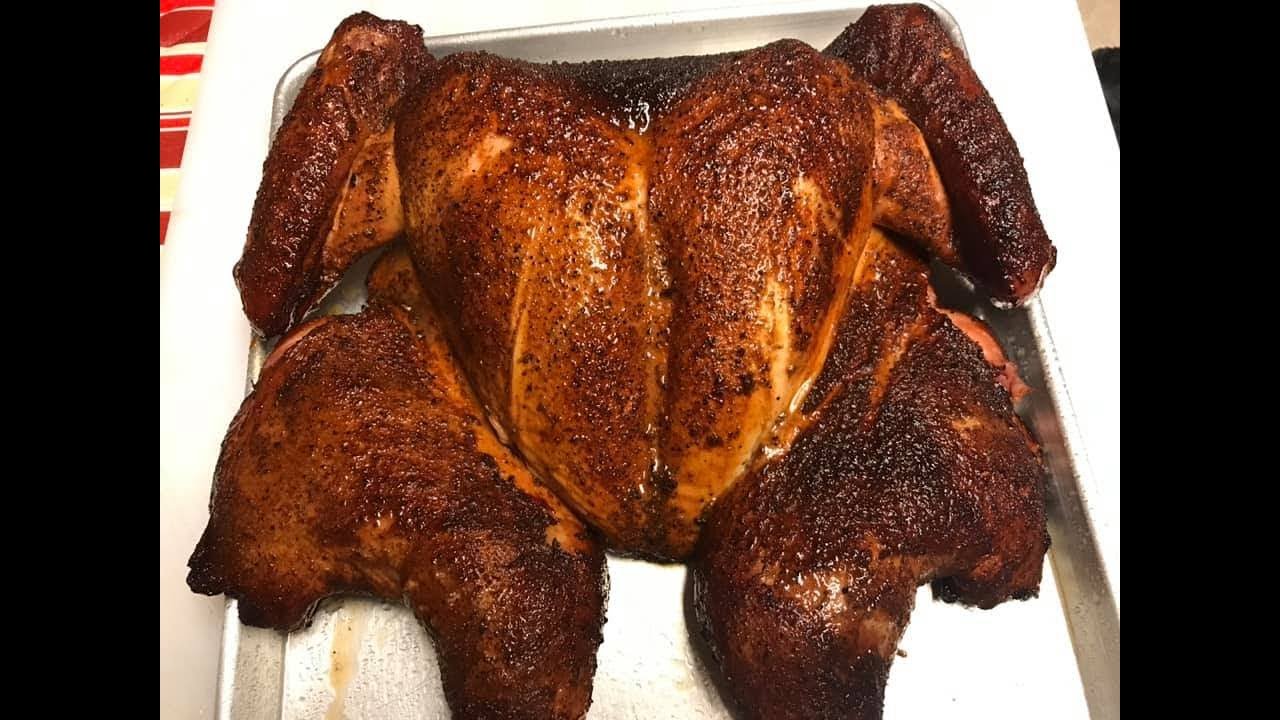 Smoked Spatchcock Turkey On A Traeger Grill