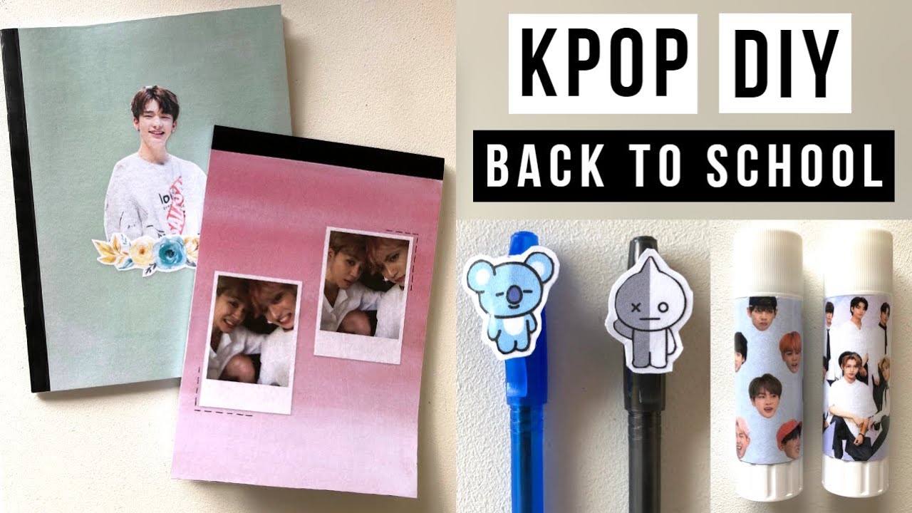 KPOP DIY BACK 2 SCHOOL SUPPLIES! [BTS, Stray Kids]