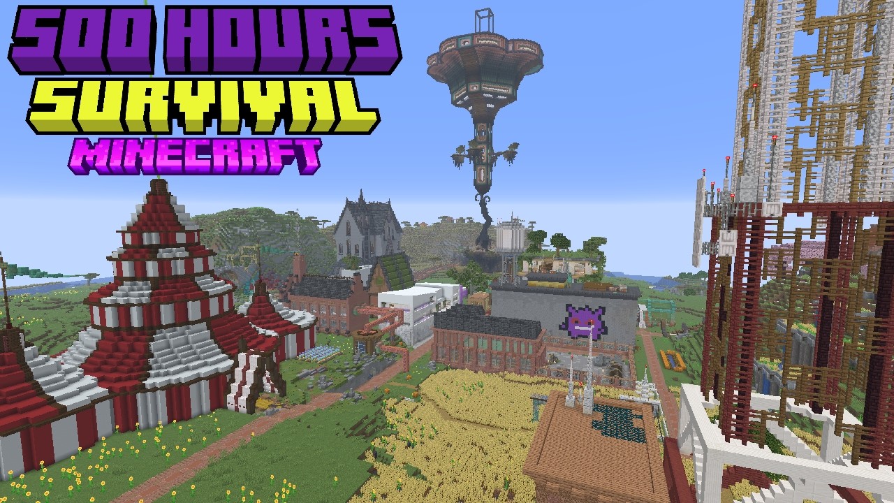 i built for 500 hours in Minecraft [FULL TOUR]