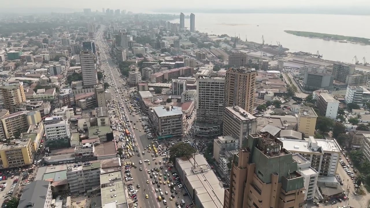 A view of KINSHASA aka KIN la belle by drone