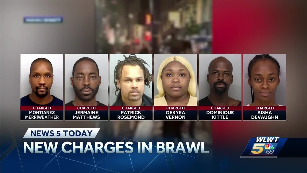Six suspects charged in viral downtown Cincinnati brawl due in court Thursday morning