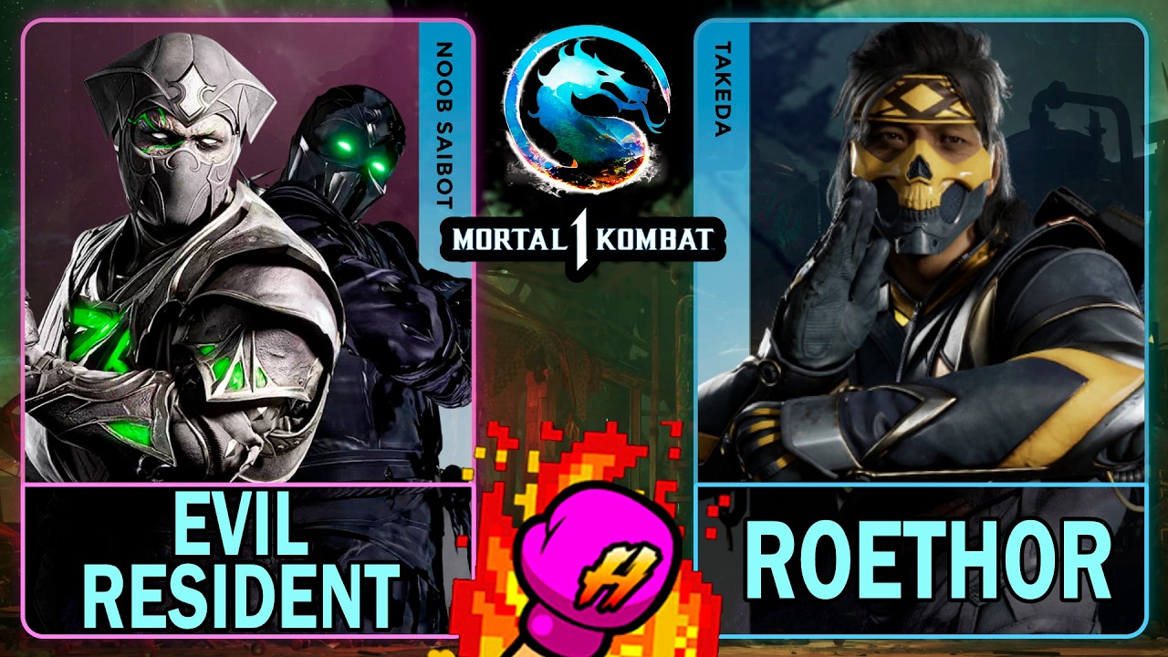 MK1 Evil Resident (NOOB SAIBOT) VS Roethor (TAKEDA)🥊Mortal Kombat 1🥊4K 60ᶠᵖˢ
