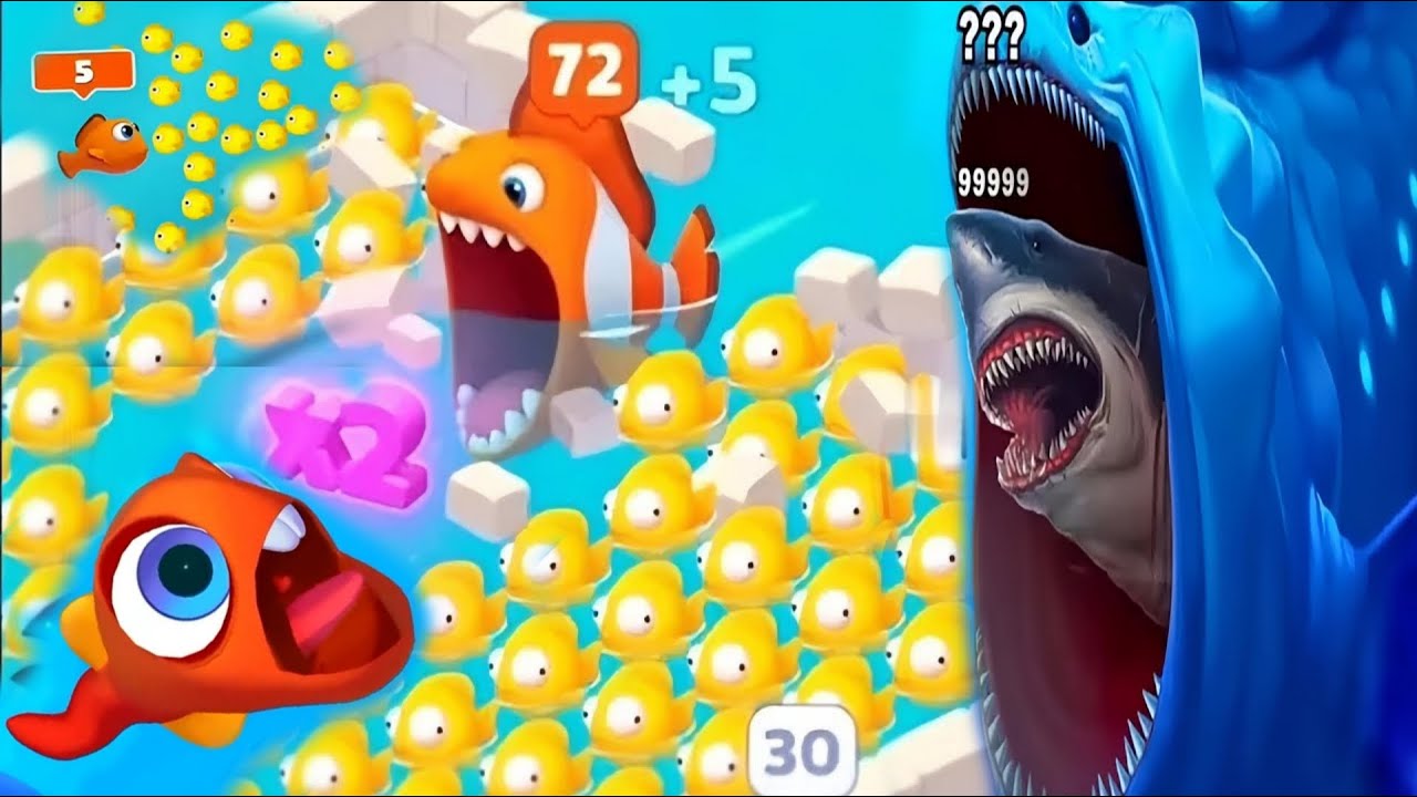 Fishdom 🐠 ads Mini Games 63.4 New update. Hungry fish video gameplay Hadi gaming yt