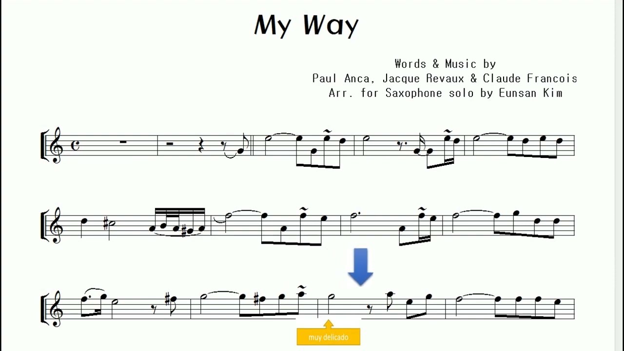 El mejor ❤️ tutorial de Sax de todos los tiempos A mi manera / My Way Sax Alto 🎷🎷🎷