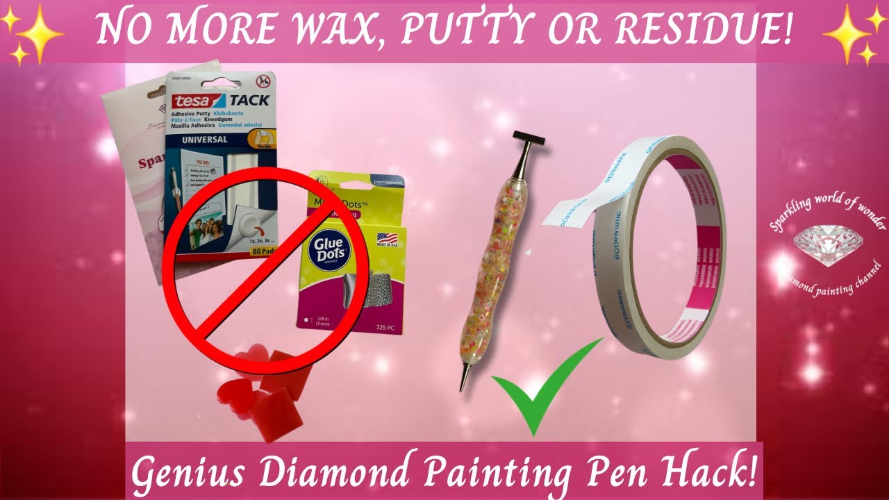 No More Wax, Putty or Residue! Genius Diamond Painting Pen Hack!