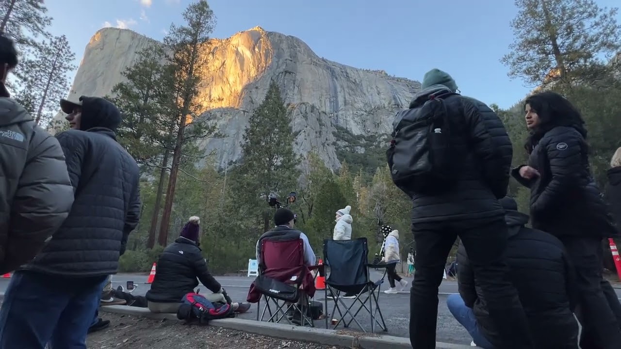 The Yosemite Firefall ASMR , crowd chatting real sound