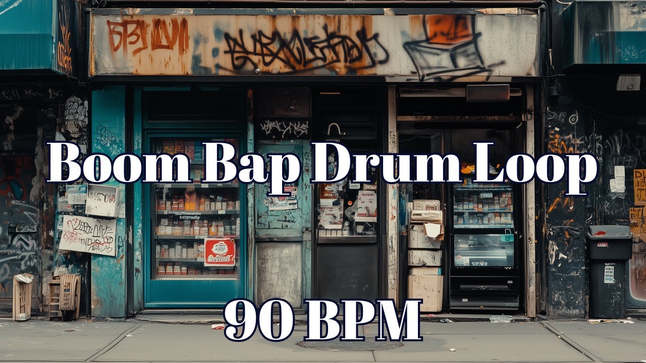 Classic 90 BPM Boom Bap Drum Loop - Old-School Hip-Hop Groove