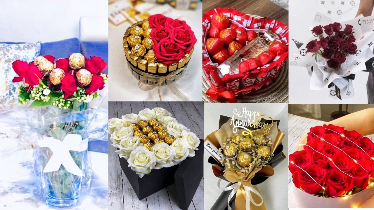 How to make flower and chocolate bouquet | Make your own chocolate bouquet | candy bouquet DIY
