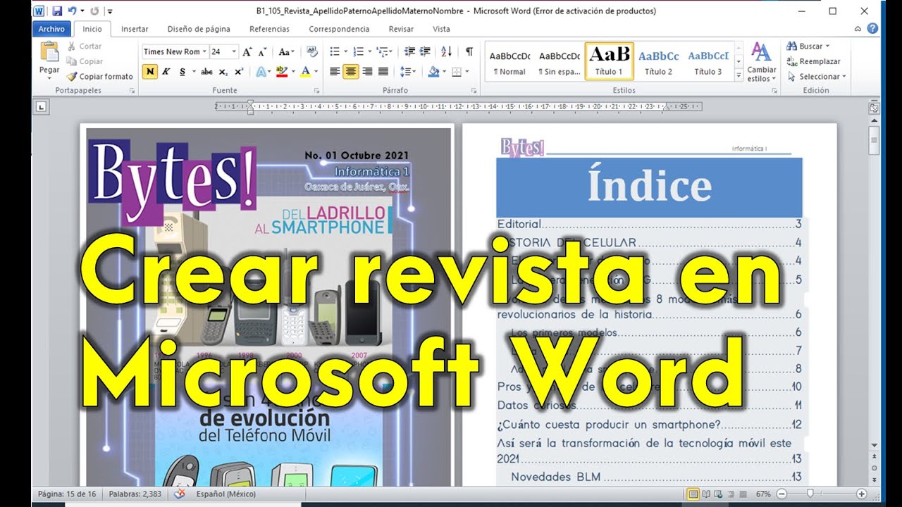 Crear Revista en Microsoft Word