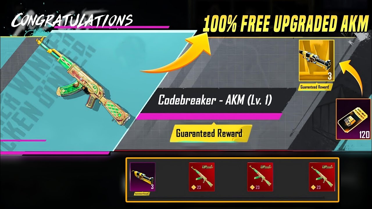 😱 Best Premium Crate 100 Free Upgraded AKM & Guaranteed 3 Materials 120 Free Crate Opening | PUBGM