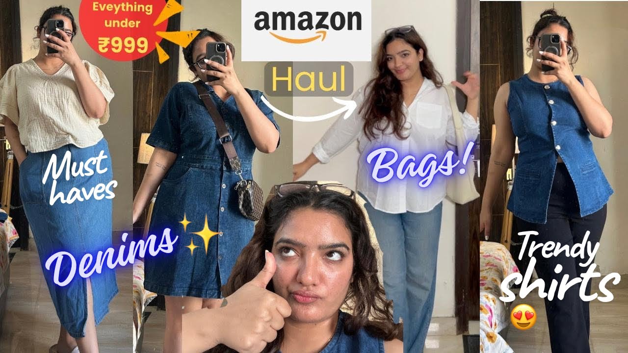 Must have Denims, Bags & Trendy Shirts💗✨😍 Huge Amazon Haul under Rs 999/- 💖 #ytvideos #haul 