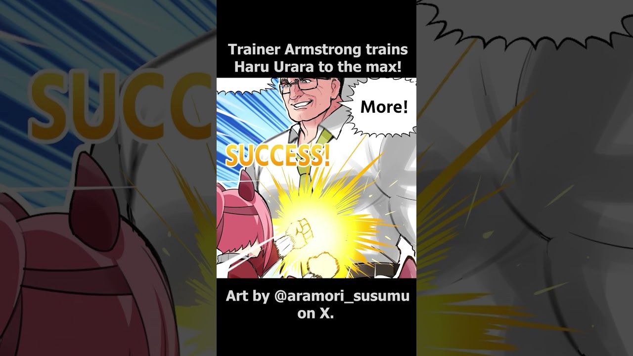 Senator Trainer Armstrong and Haru Urara trains! #umamusume