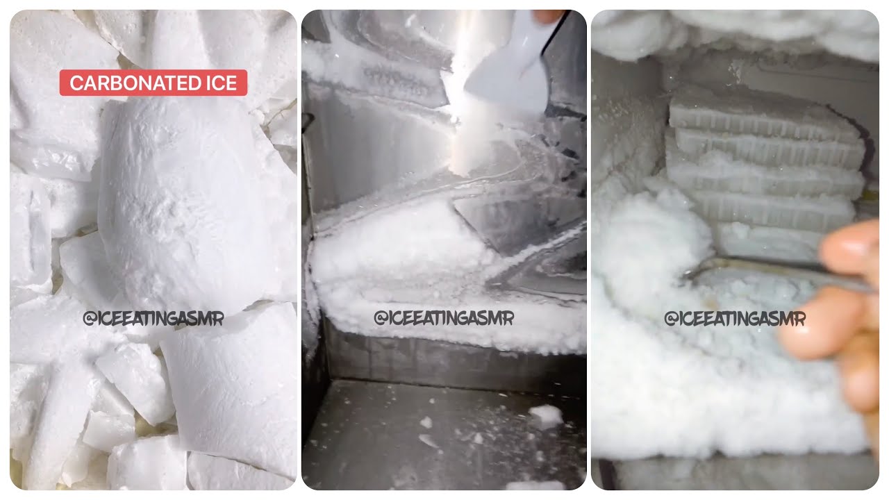 [ASMR] FREEZER FROST & ICE SCRAPING & CARBONATED ICE EATING VIDEOS 🤍🤍