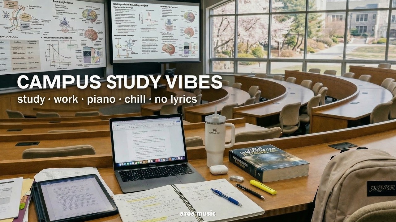 𝗣𝗹𝗮𝘆𝗹𝗶𝘀𝘁ㅣ(가사X) 캠퍼스 공부 감성 제대로 옵니다. 📚🌸ㅣCampus Study Vibesㅣpiano chill for focus