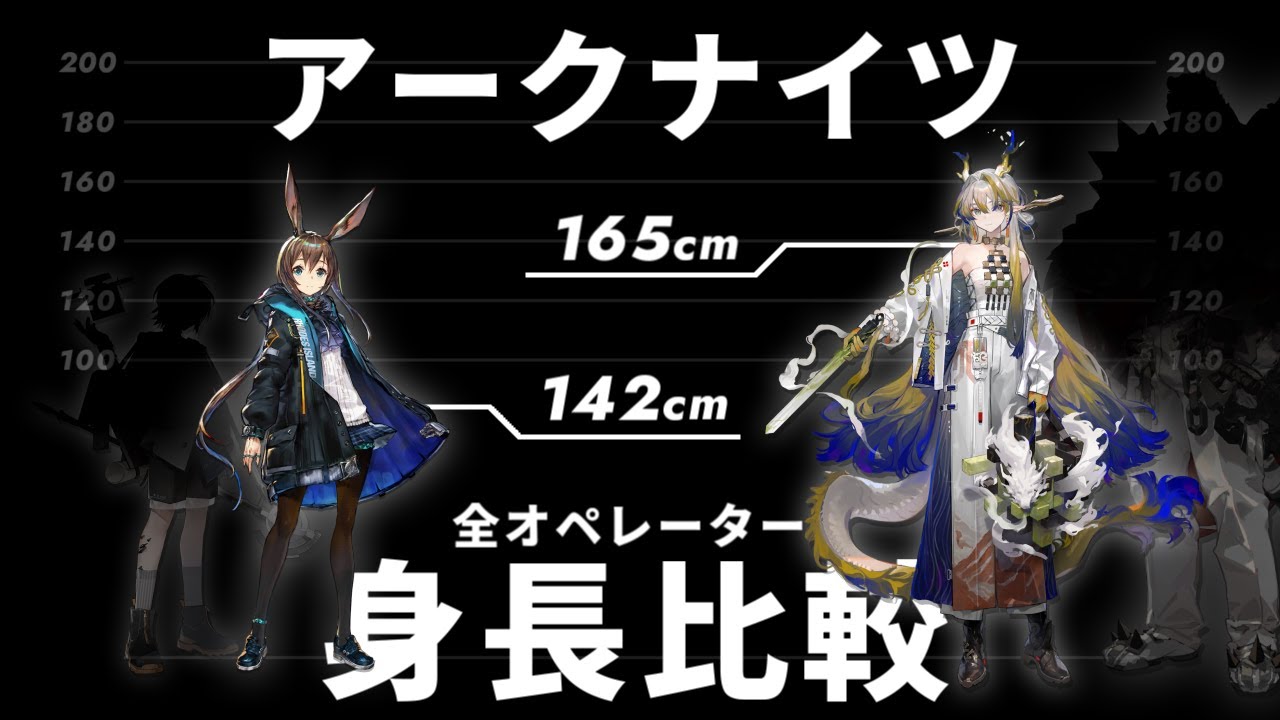 【アークナイツ】全オペレーターの身長比較【懐黍離まで】
