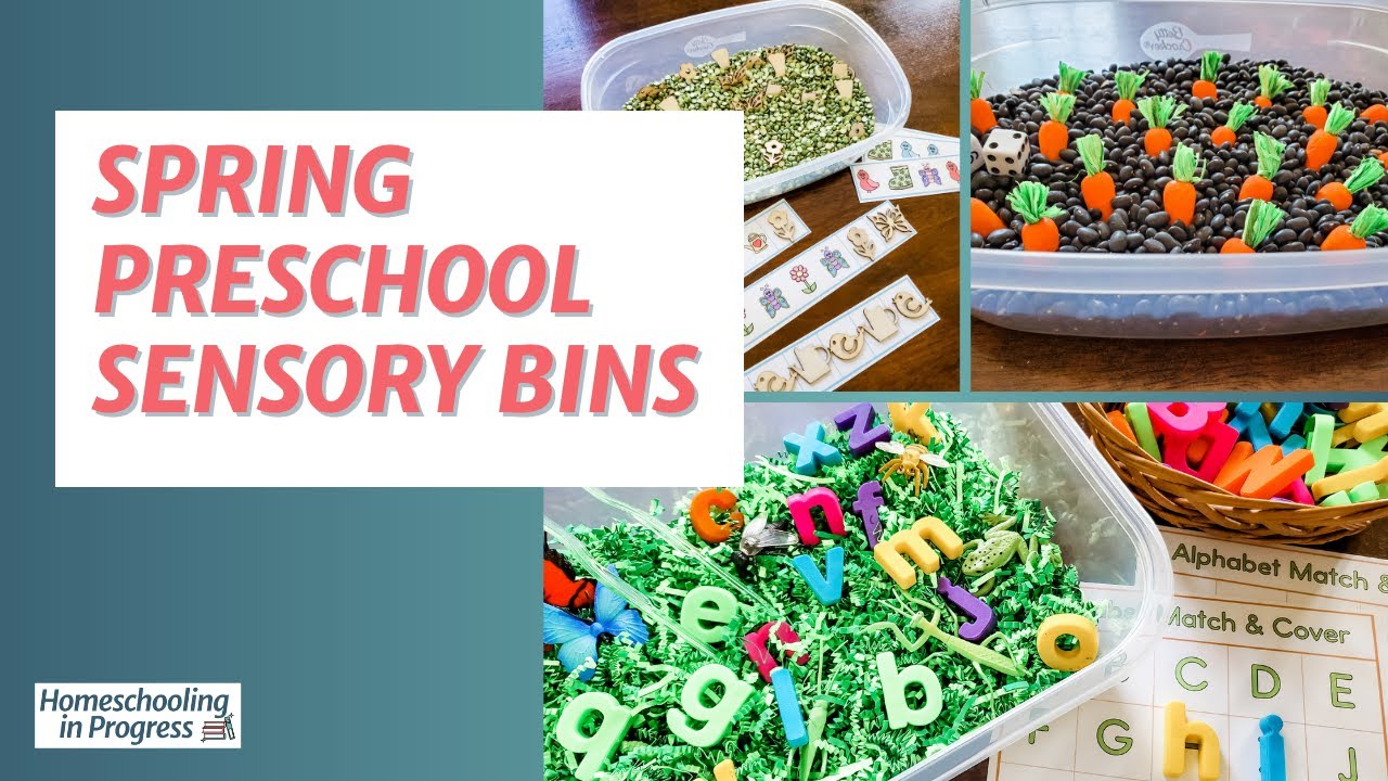 Spring Sensory Bins for Preschoolers