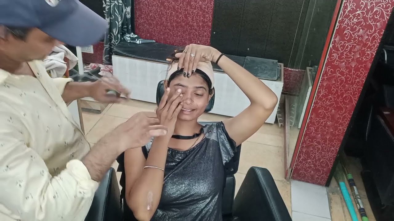 Full face threading painful 😱 full face threading 2023😄 full face threading vlog 😁 lips threading😂