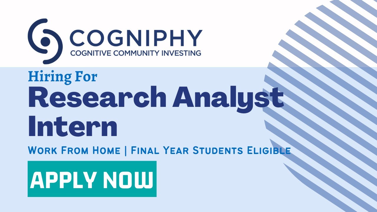 Research Analyst Intern | Cogniphy is Hiring | Latest Work From Home Jobs For Freshers 2023