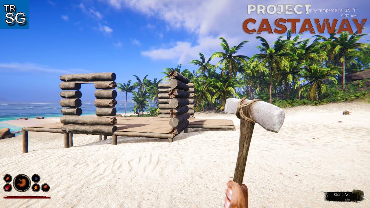Tropical Island Survival, Shelter and Disassembly Table - Project Castaway Gameplay!
