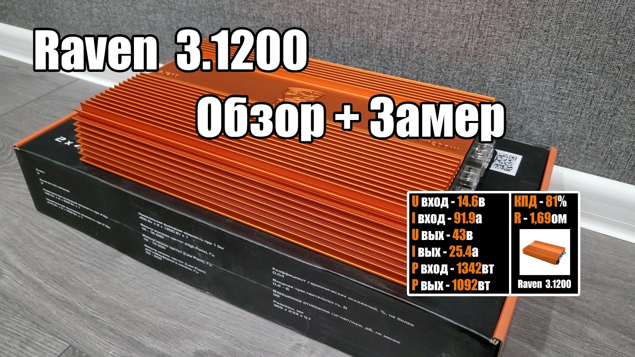 Обзор + Замер мощности DL Audio Raven 3.1200