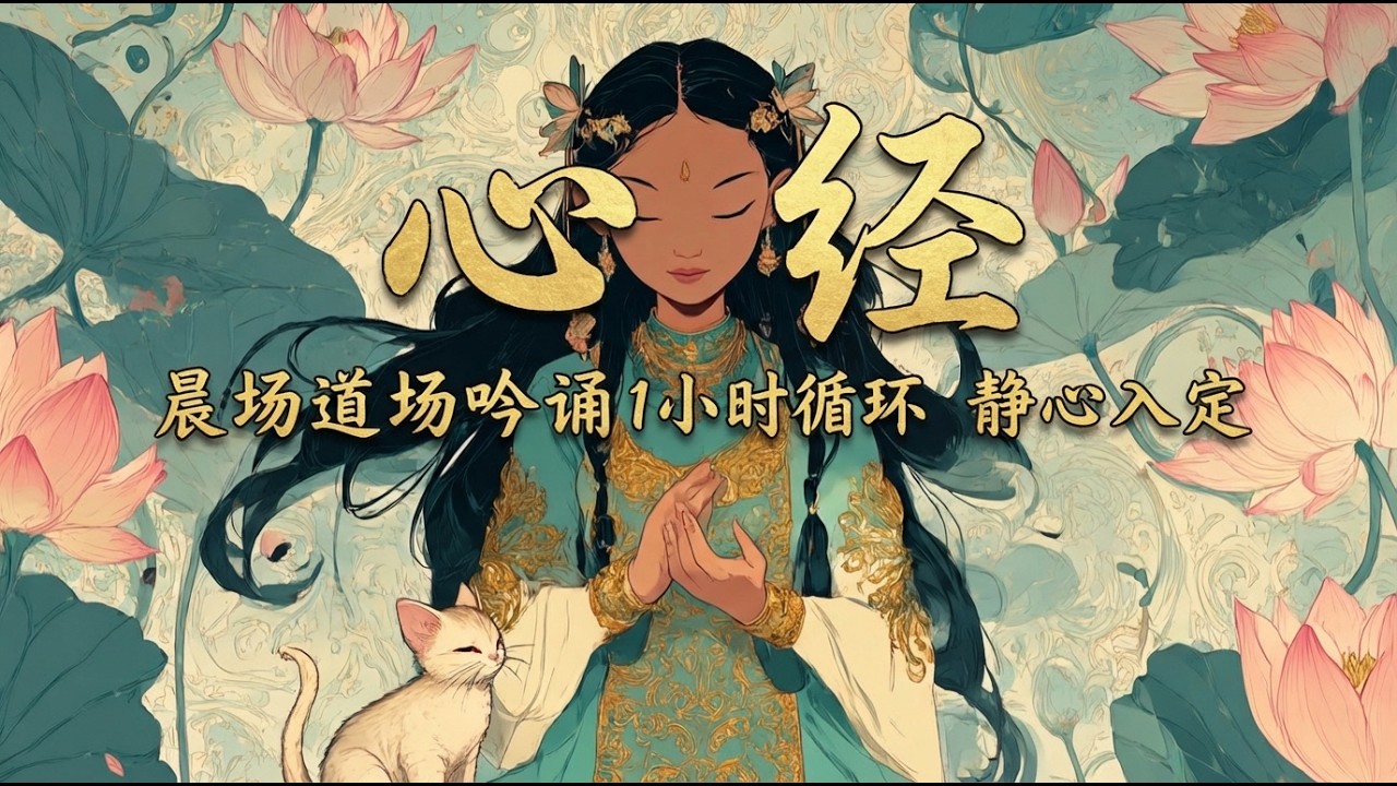1 Hour Morning Temple Chant | Deep Meditation & Stillness清晨道场吟诵｜女声佛经 古琴氛围｜1小时循环 静心入定