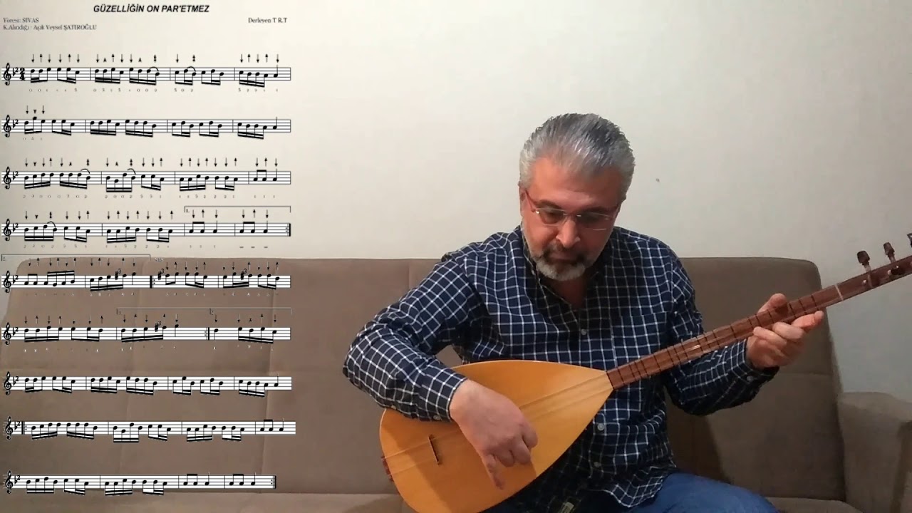 Bağlama Dersleri-73 Güzelliğin On Par'etmez(Solfej)