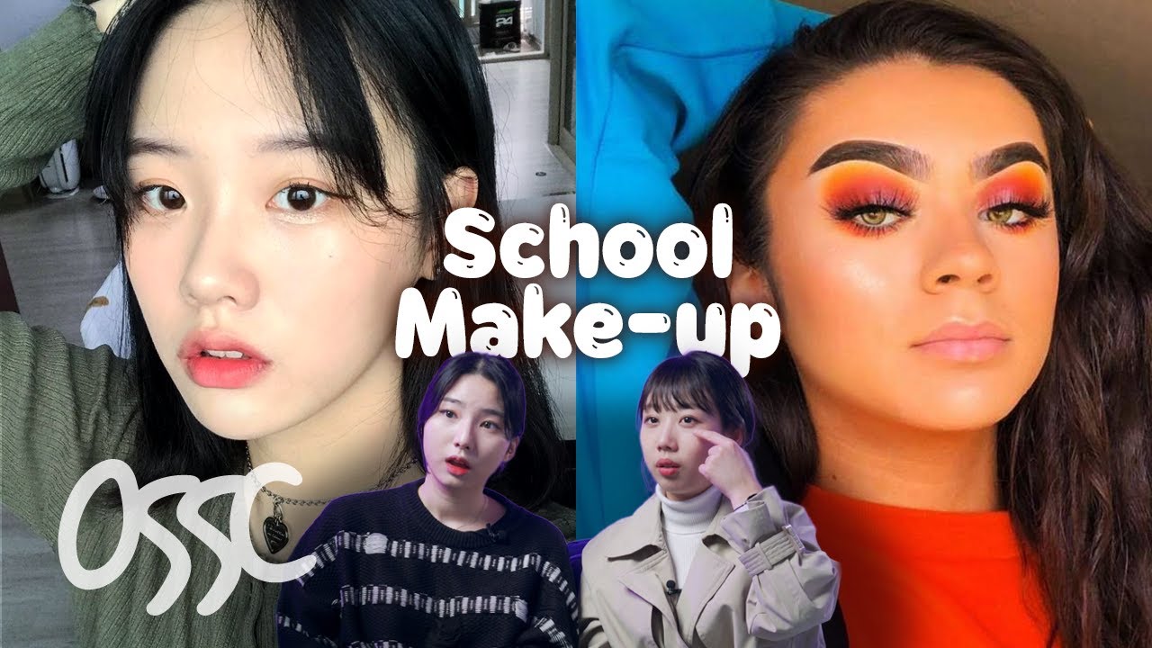 Korean Girls React To School Makeup In U.S. VS  Korea