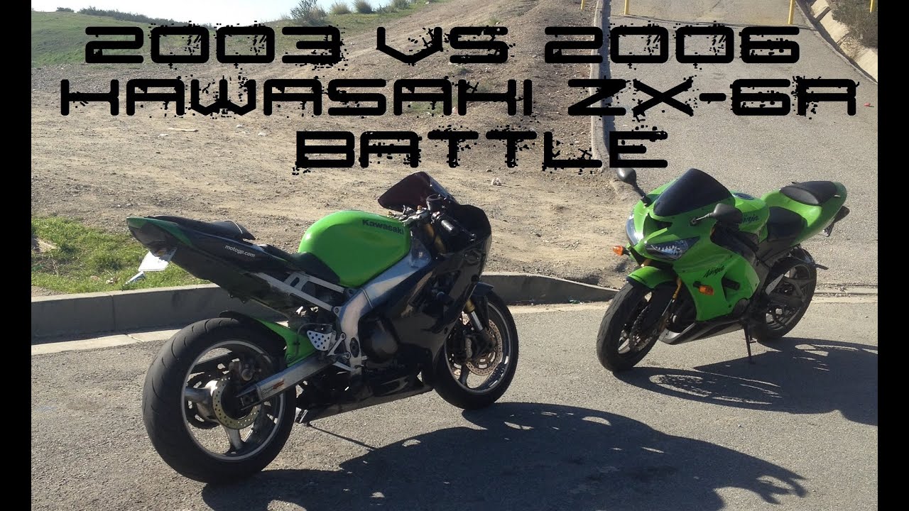 Сравнение мотоциклов Kawasaki ZX-6R 636 2003 и 2006 годов выпуска + обмен мотоциклами.